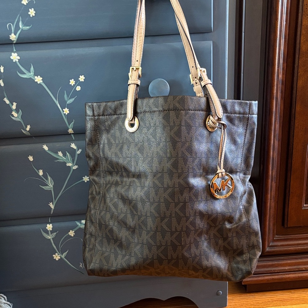 Michael Kors Brown and Tan Signature Tote